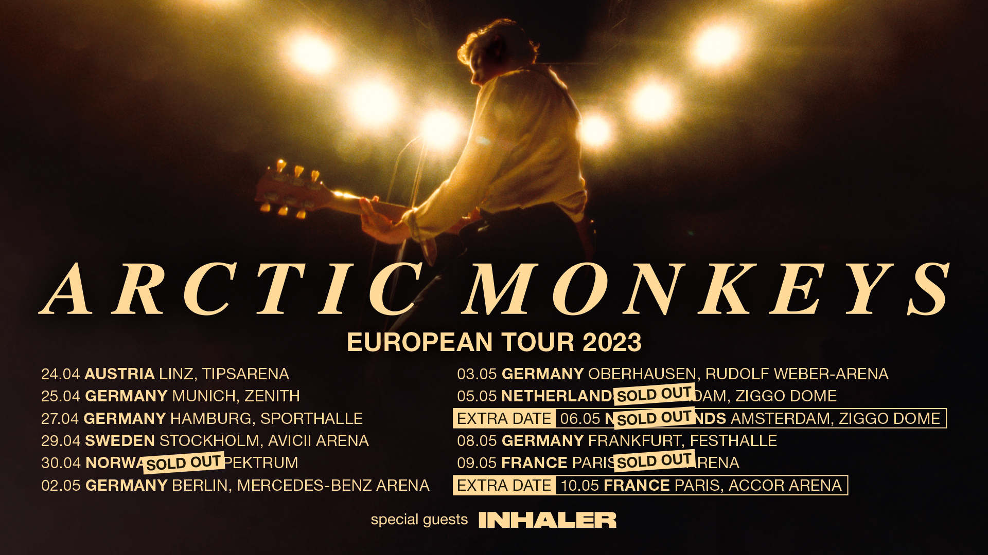 European Tour 2023 Arctic Monkeys