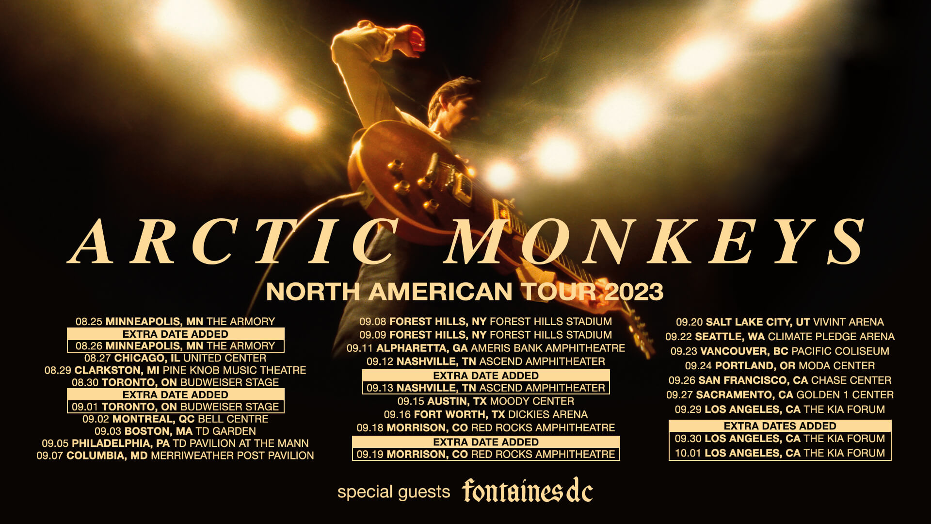 Arctic Monkeys Tour 2024 Evey Oneida